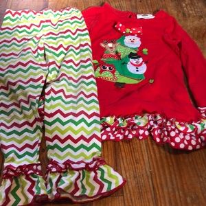 2 piece set Christmas clothes